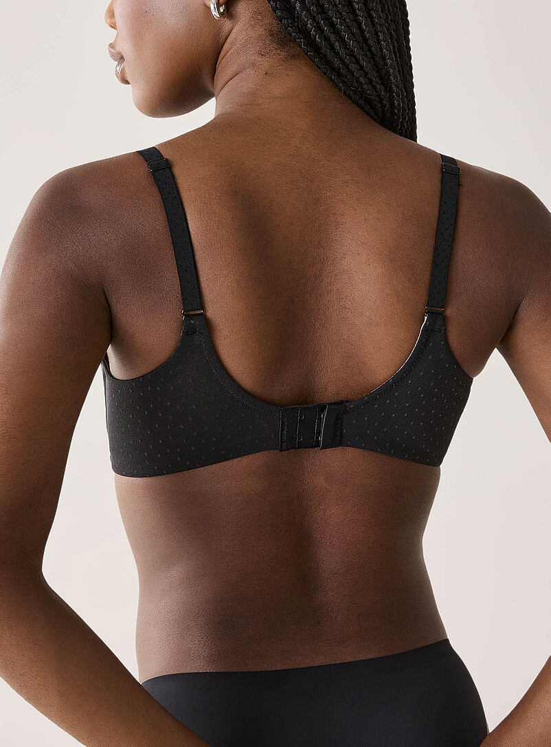 Polka-dotted silky wireless bra product image 2