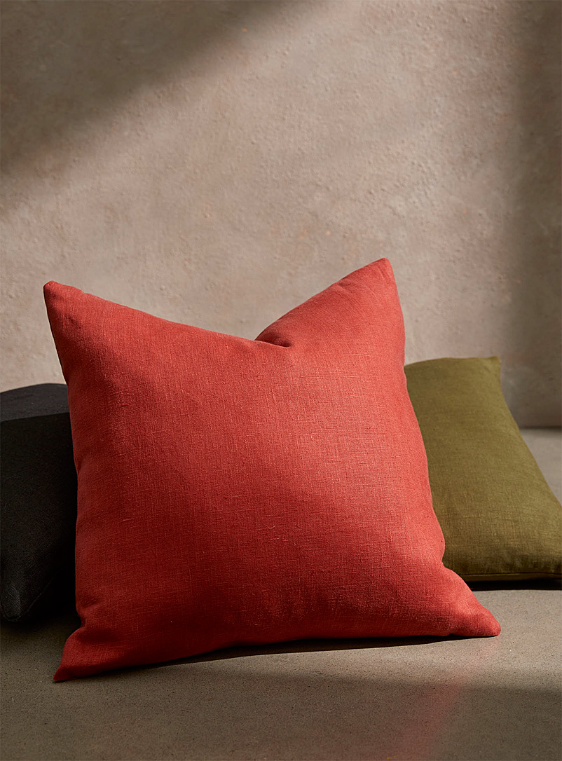 Simons Maison Copper Solid pure linen cushion 50 x 50 cm