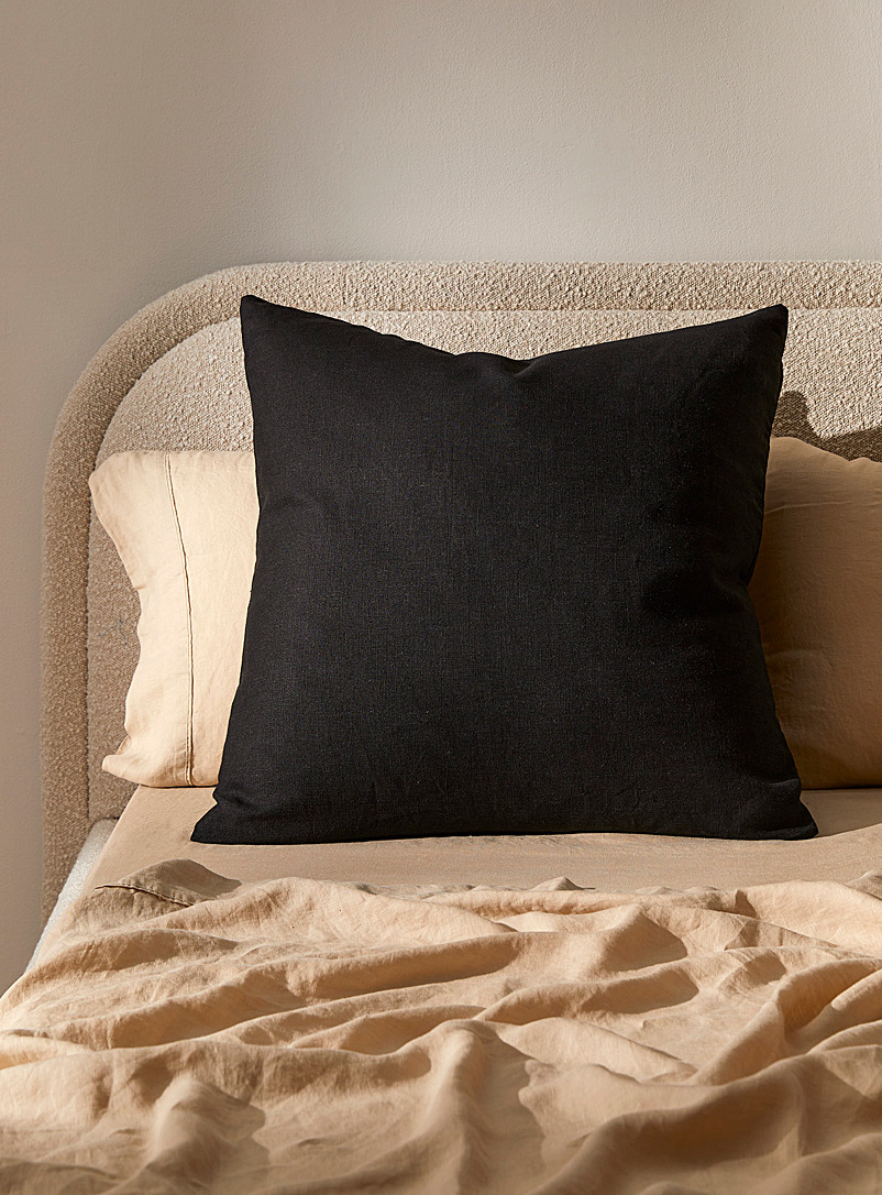 Simons Maison Black Pure linen Euro cushion 66 x 66 cm