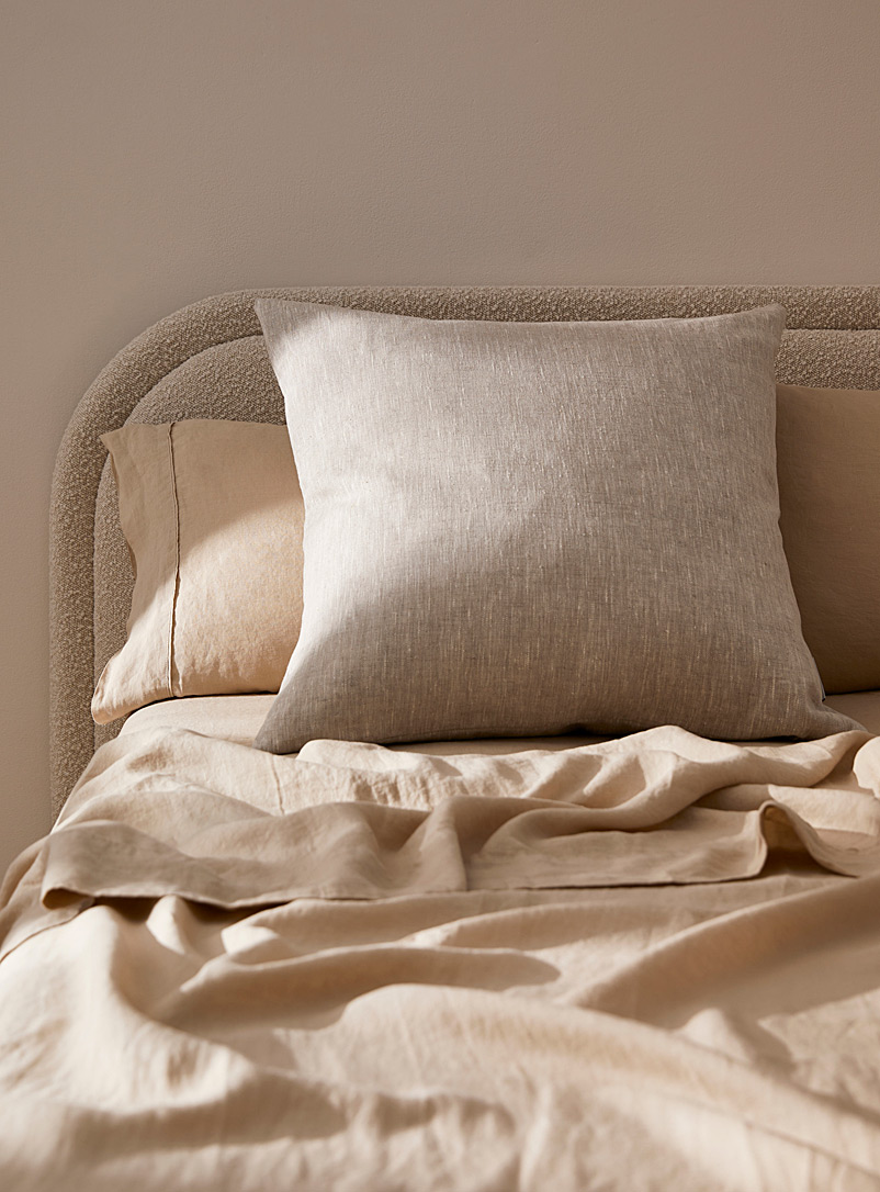Simons Maison Ecru/Linen Pure linen Euro cushion 66 x 66 cm