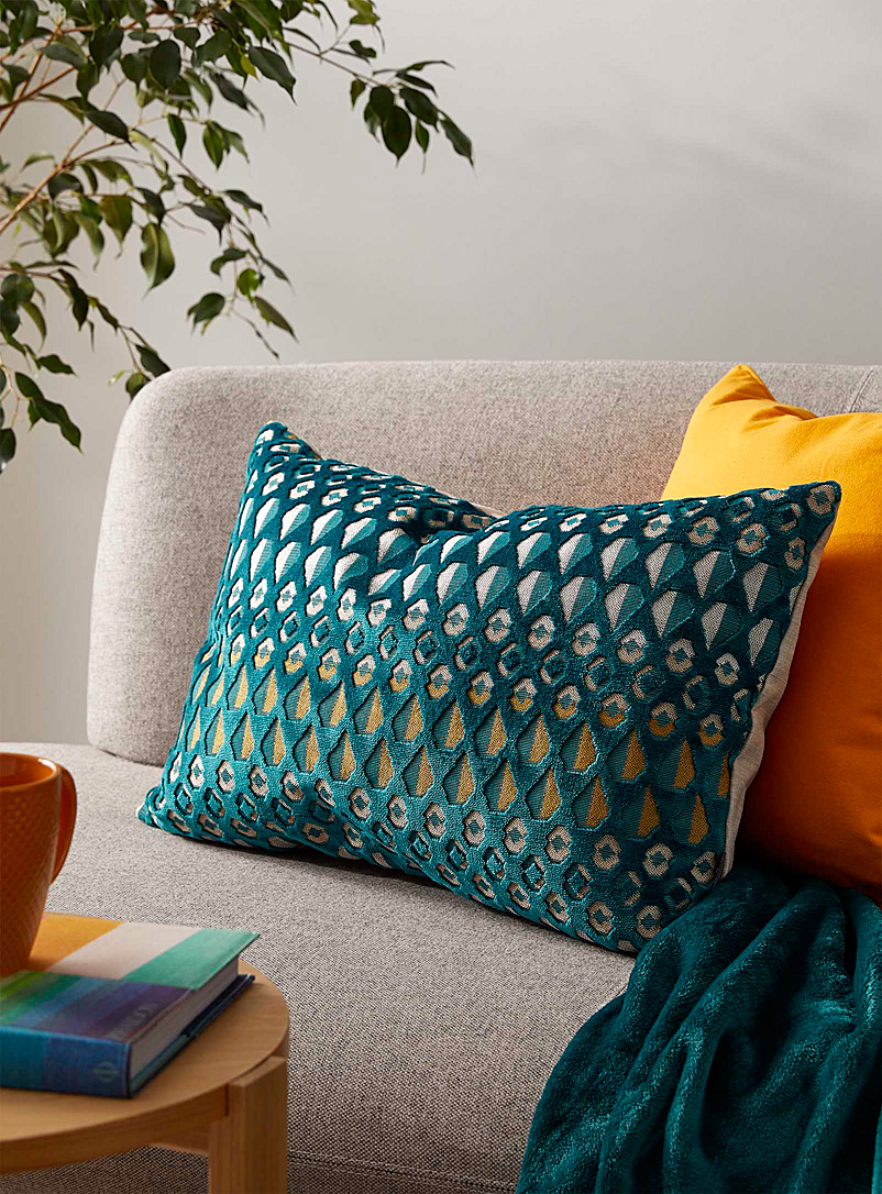 MM Studio Assorted Turquoise retro cushion 40 x 60 cm
