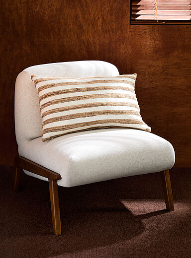 Rustic stripes removable cover cushion 40 x 60 cm
