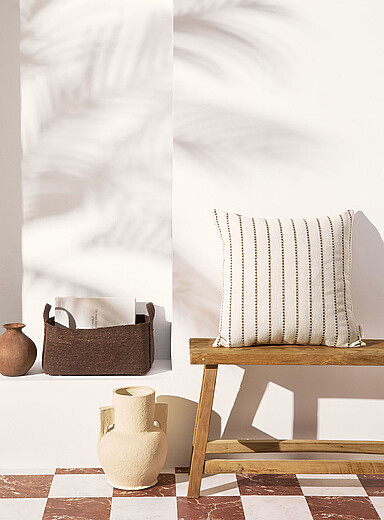 Woven stripes outdoor cushion 50 x 50 cm