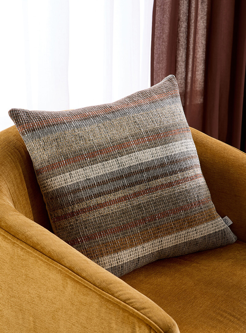 Natural Stripes Removable Cover Cushion 50 X 50 Cm
