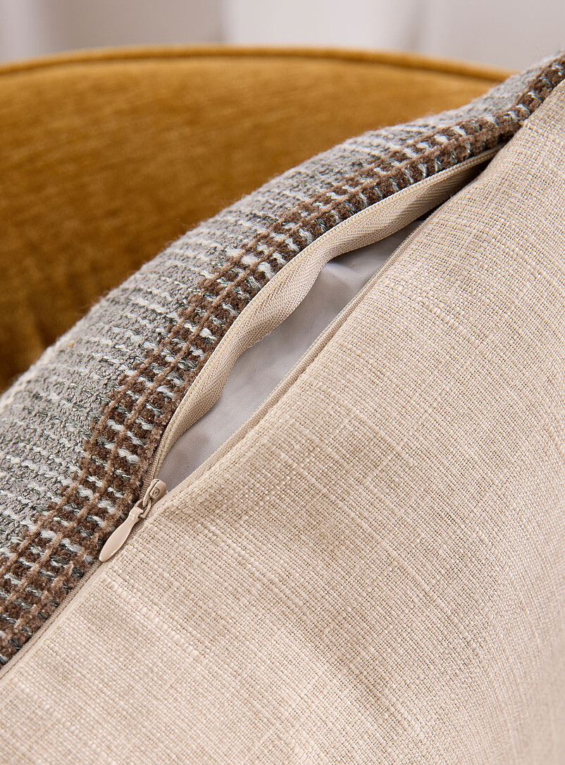 Natural stripes removable cover cushion 50 x 50 cm product image 3