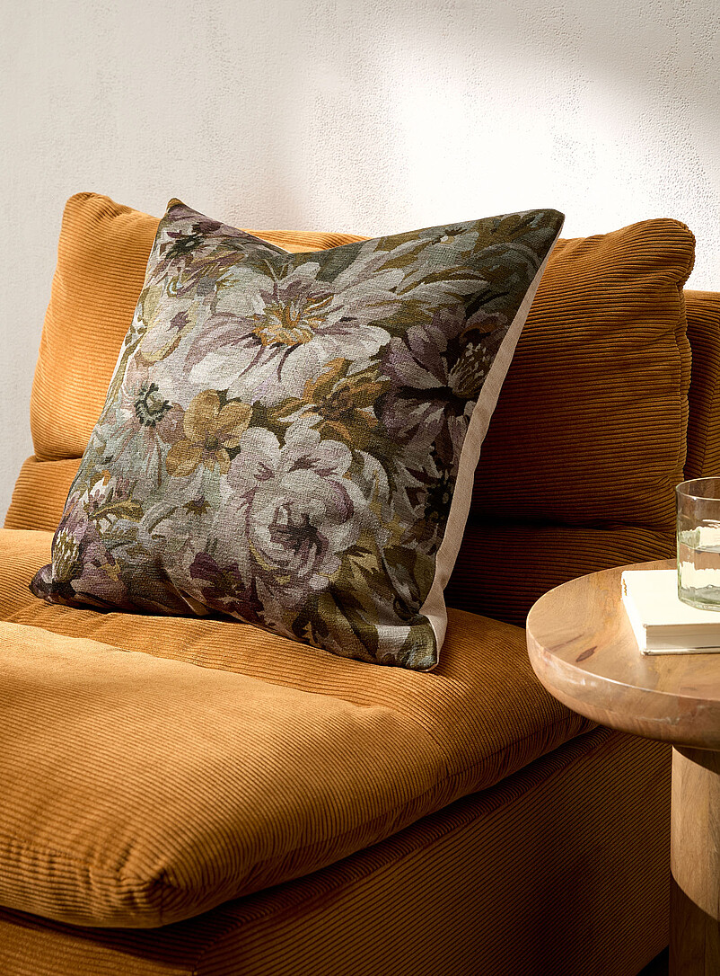 Ancient flowers removable-cover cushion 50 x 50 cm product image (primary)