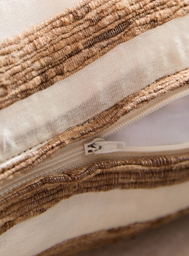 Rustic stripes removable cover cushion 40 x 60 cm product image 2