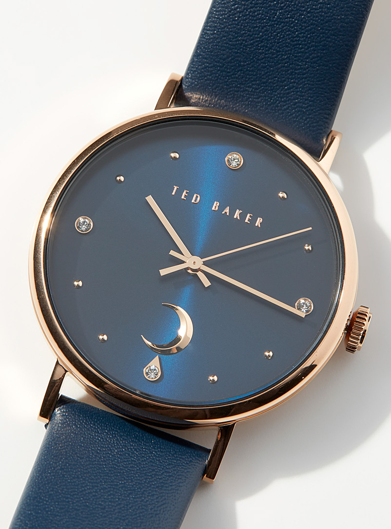 Ted Baker: La montre lune bleue Bleu pour femme