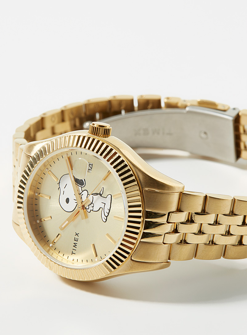 Timex Assorted Peanuts gold watch for women