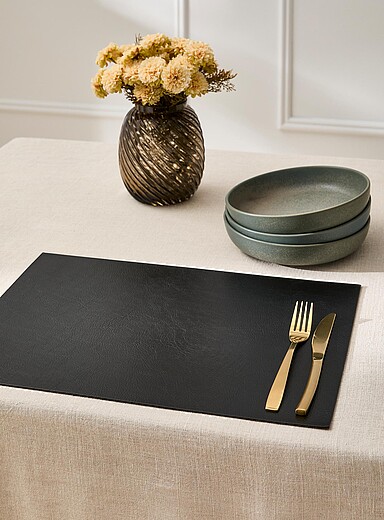 Simons Maison: Le napperon effet cuir rectangulaire Cuivre - Rouille