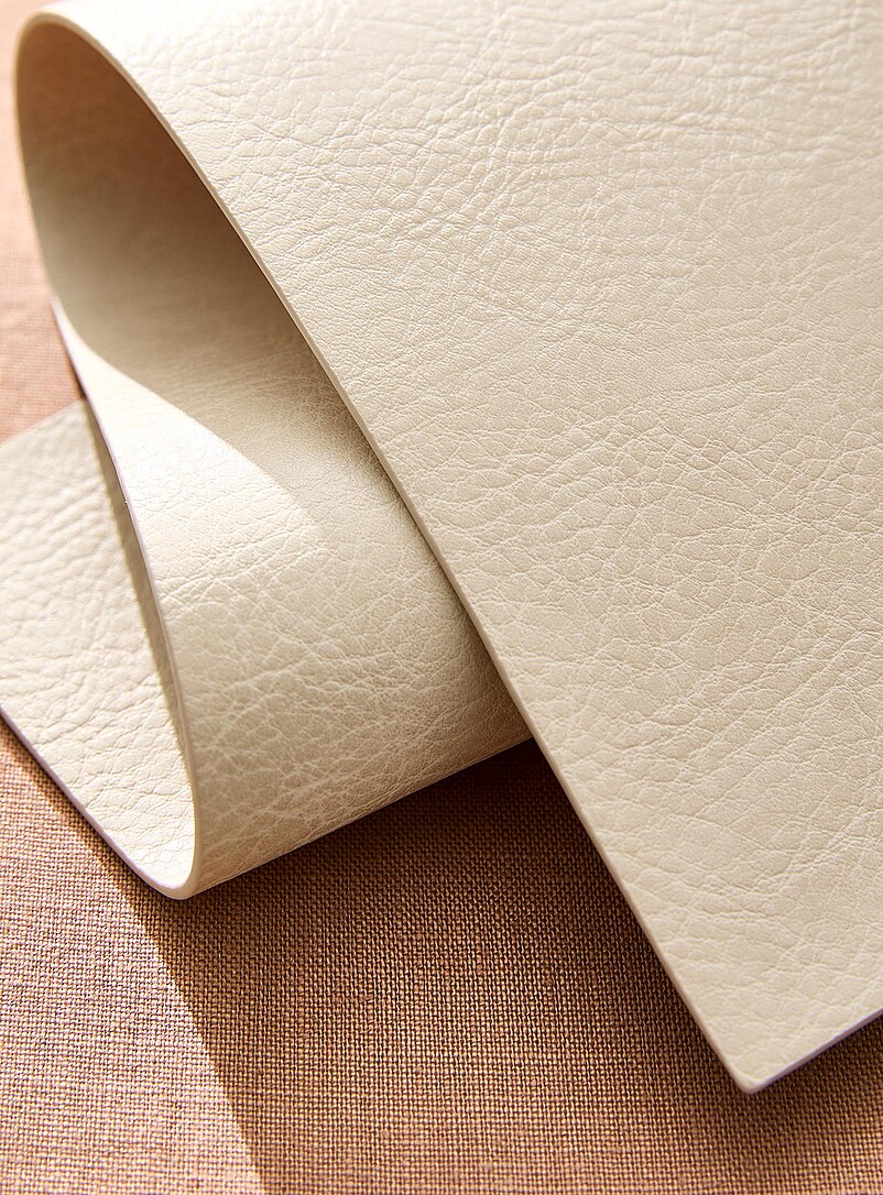 Simons Maison LIght beige  Rectangular faux-leather placemat