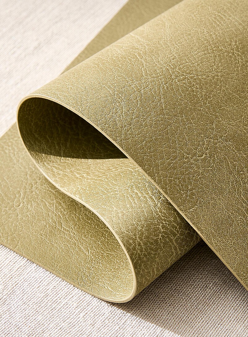 Simons Maison LIght beige  Rectangular faux-leather placemat