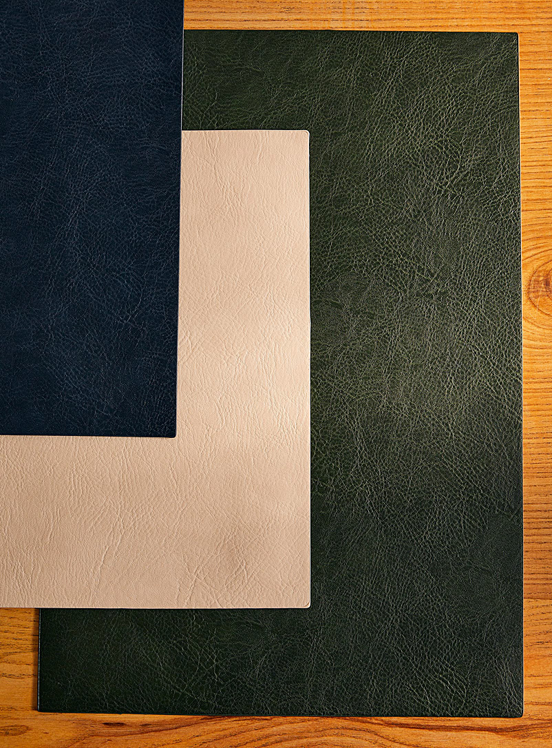 Simons Maison: Le napperon effet cuir rectangulaire Beige p&acirc;le