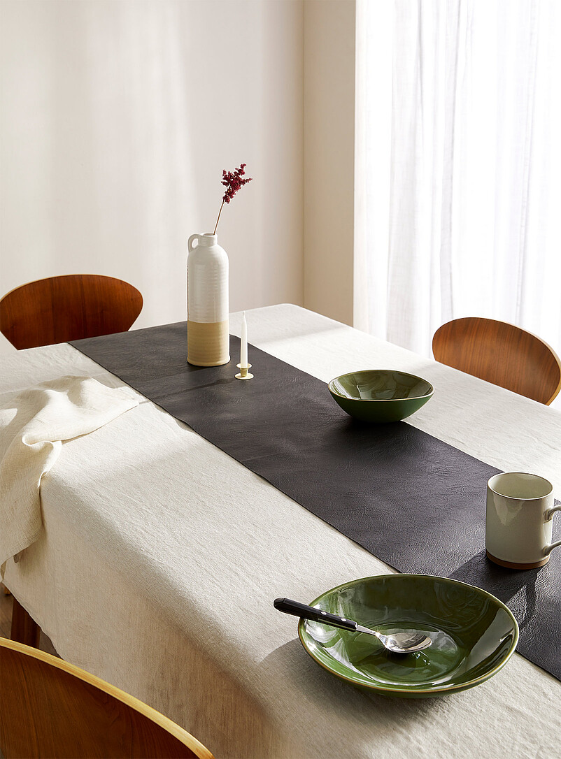 Faux-leather table runner 35 x 230 cm product image (primary)
