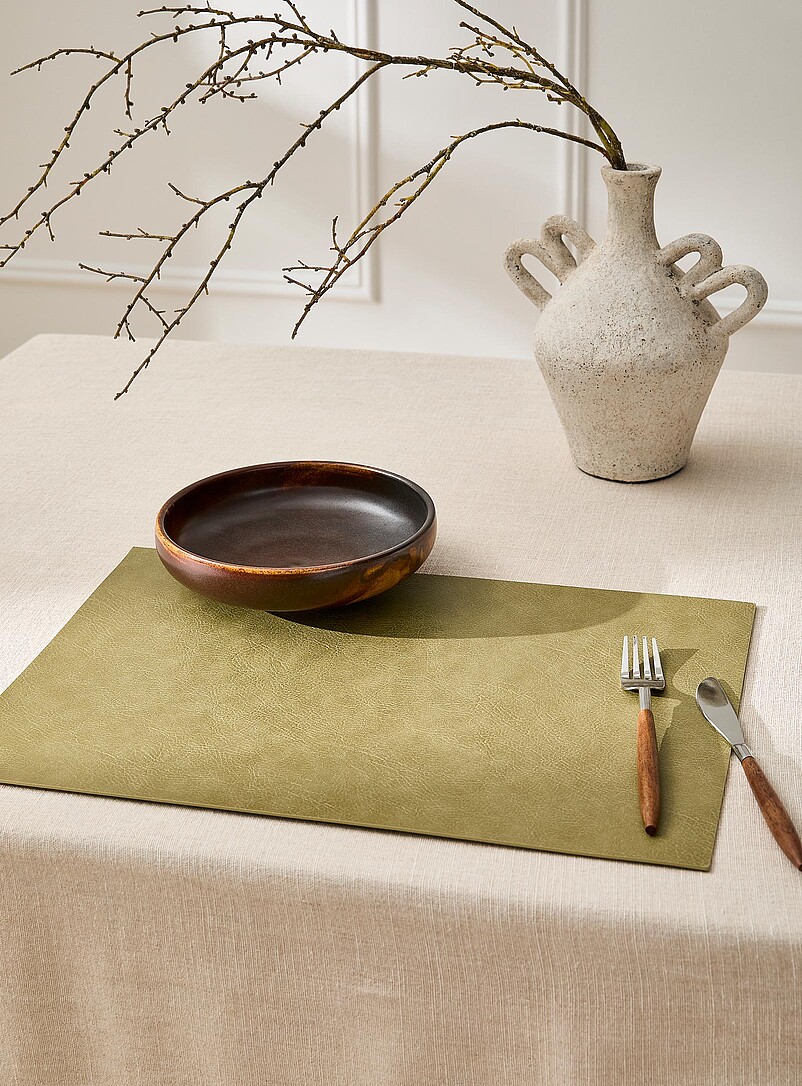 Rectangular Faux-Leather Placemat