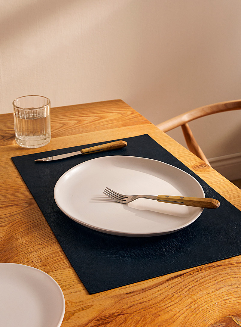 Rectangular Faux-Leather Placemat