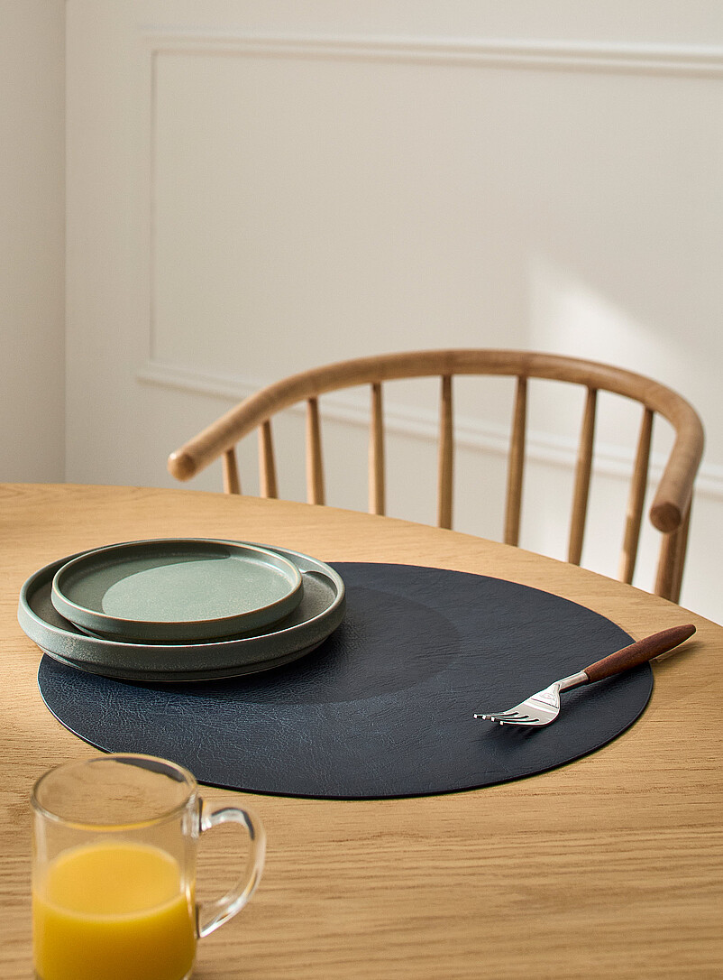 Round Faux-Leather Placemat