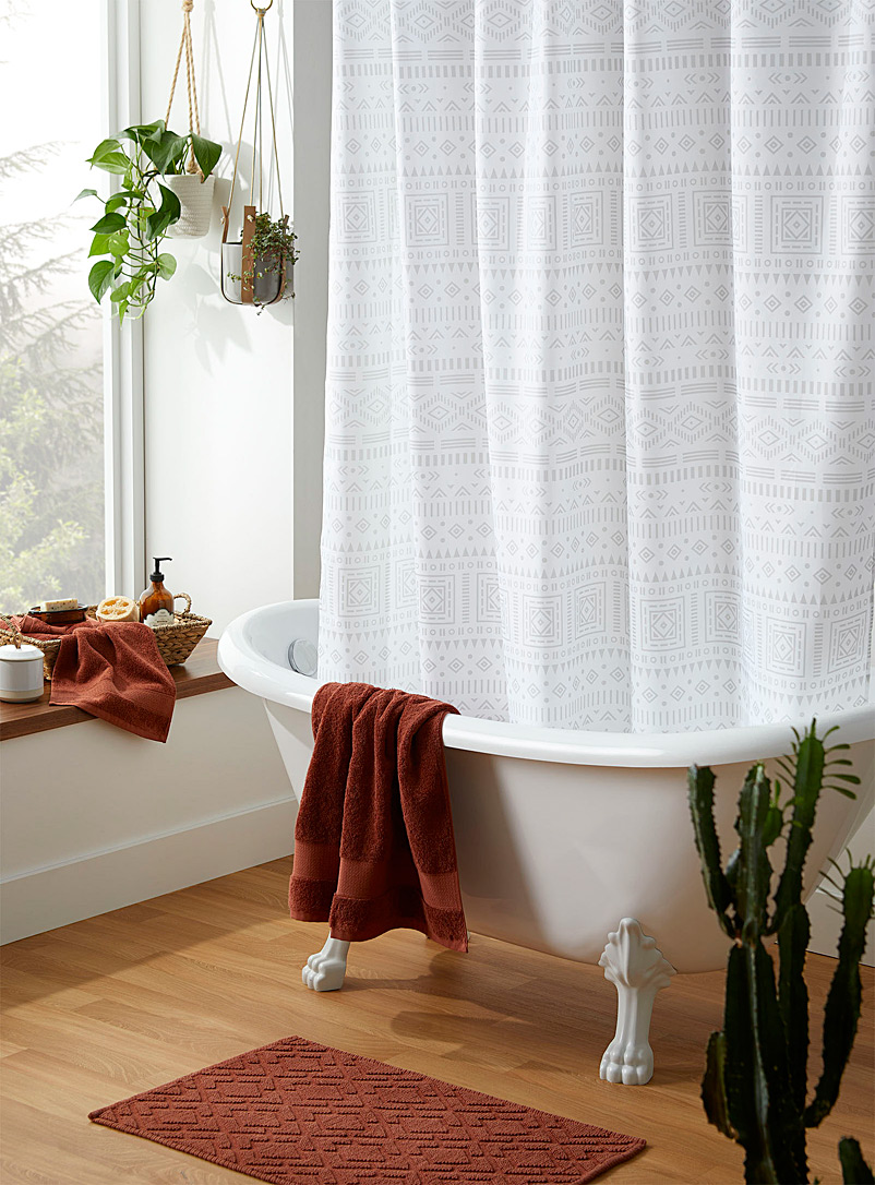 Bogolan Stripe Shower Curtain Simons, Cost Plus Shower Curtains