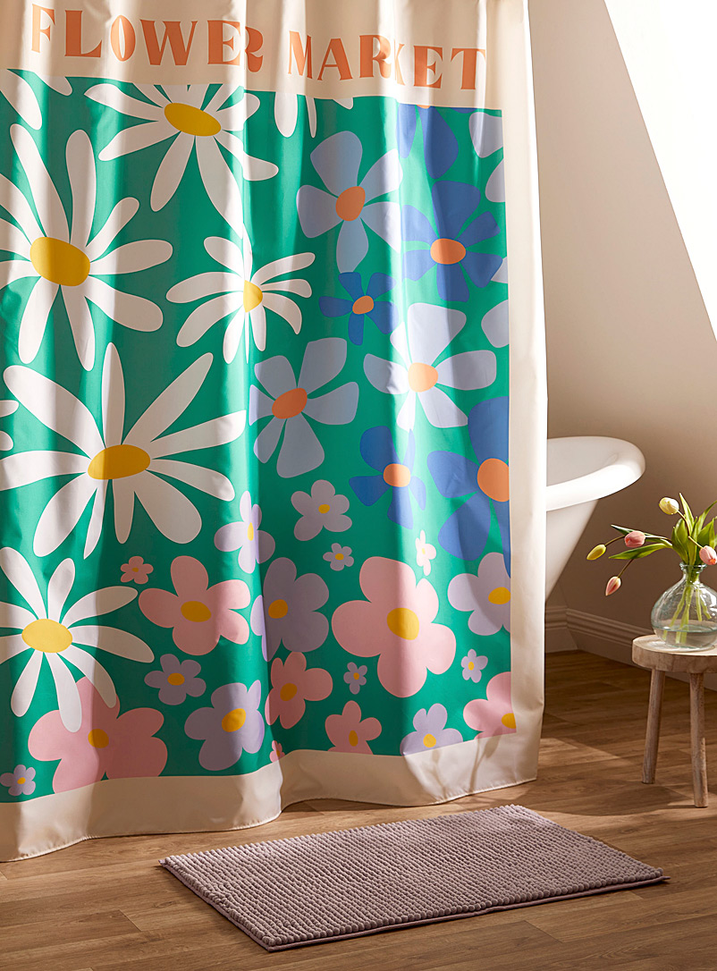 Simons Maison Assorted Flower Market recycled polyester shower curtain