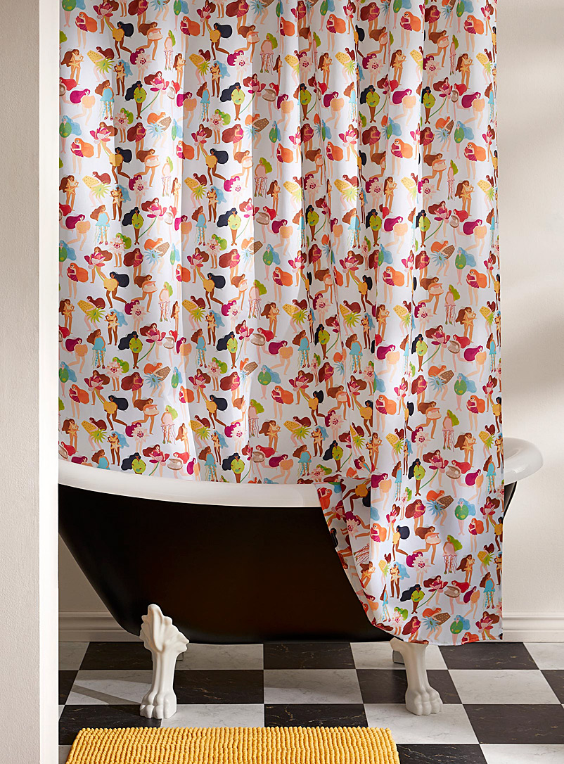 Simons Maison Assorted Sunny holiday recycled polyester shower curtain