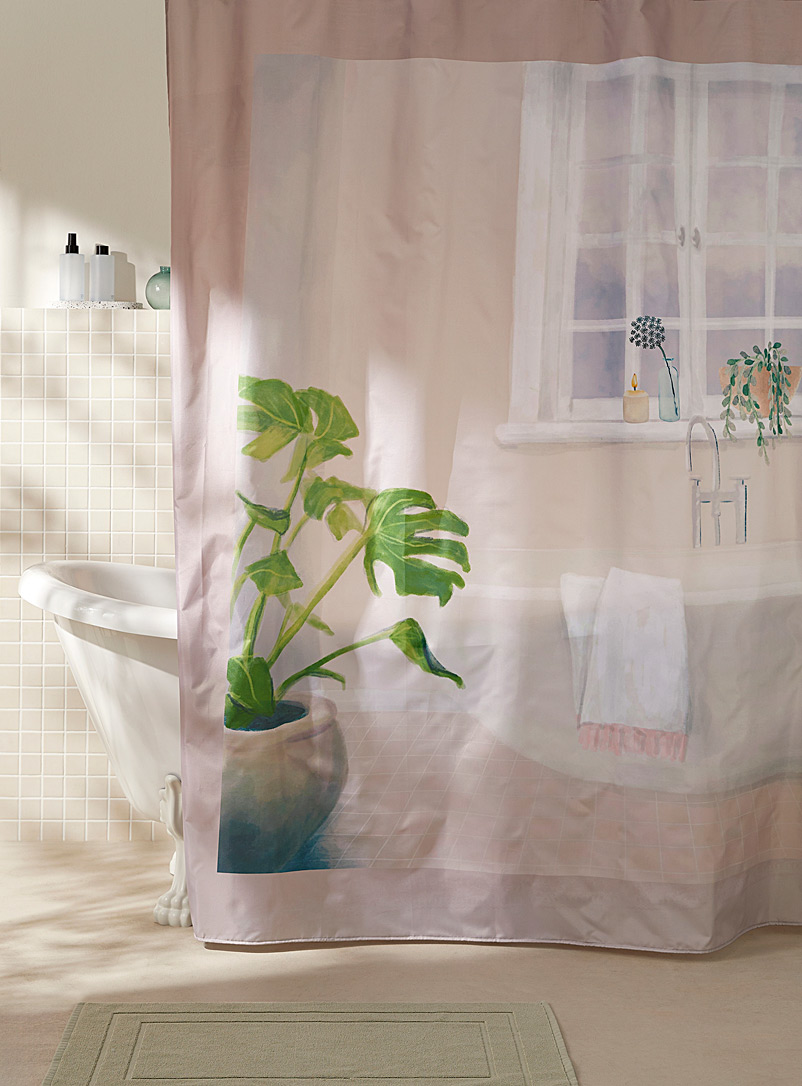 Simons Maison: Le rideau de douche polyester recyclé décor reposant Assorti