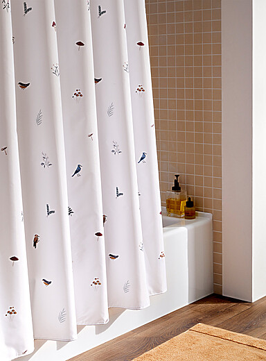 Explore path bw - Shower Curtain