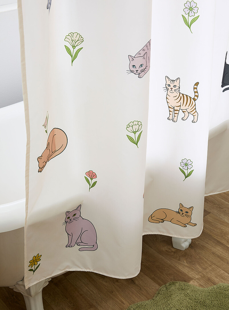 Spring cats shower curtain product image 2