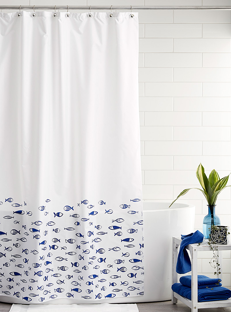 School Of Fish Shower Curtain Simons, See Through Fabric Shower Curtain