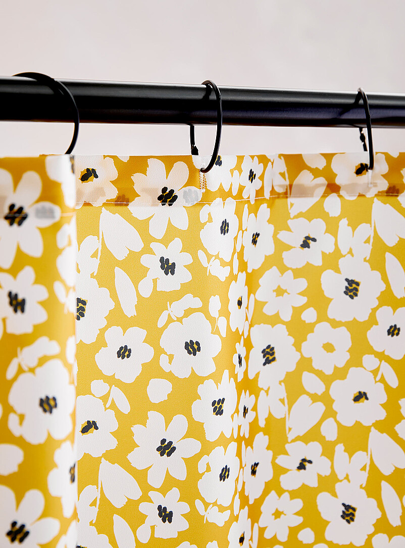 Abstract flowers shower curtain product image 3