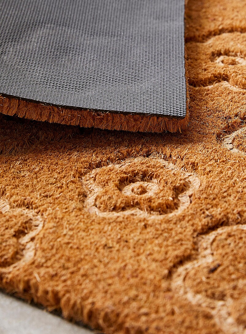 Simons Maison Sand Embossed flowers doormat 40 x 70 cm