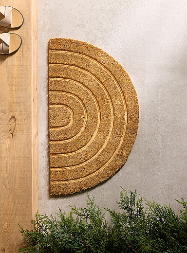 Simons Maison Sand Grooved half-circle doormat 40 x 70 cm