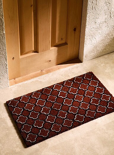 Simons Maison Patterned Brown Quatrefoil pattern doormat 40 x 70 cm