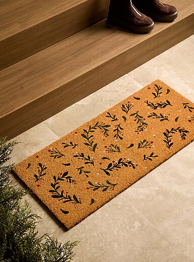 Simons Maison Patterned Green Mistletoe branches doormat 45 x 100 cm <b>Christmas Collection</b>