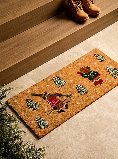 Simons Maison Assorted Winter bear cubs doormat 45 x 100 cm