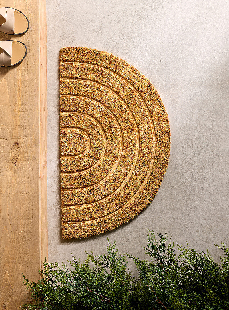 Grooved Half-Circle Doormat 40 X 70 Cm