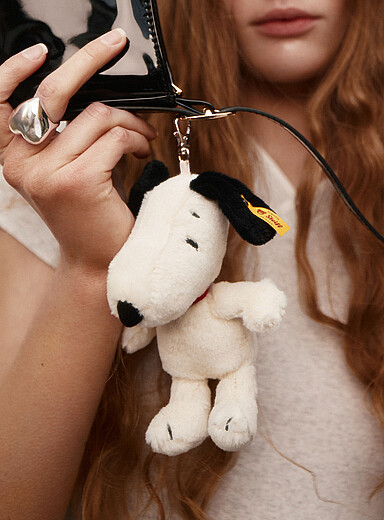 Plush Snoopy charm keychain