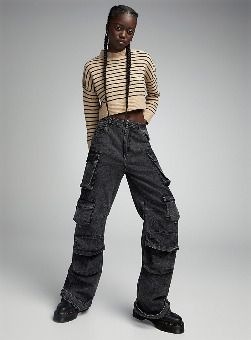 Faded black cargo jean, Rehab, Women's Bootcut Jeans Online