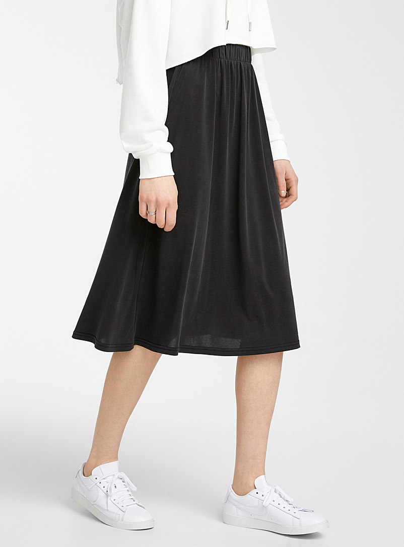 Minimum Black Fluid TENCEL* Modal skirt for women
