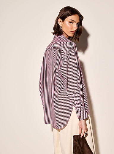JJXX: La chemise ample poche plaqu&eacute;e Jamie Rose &agrave; motifs pour femme