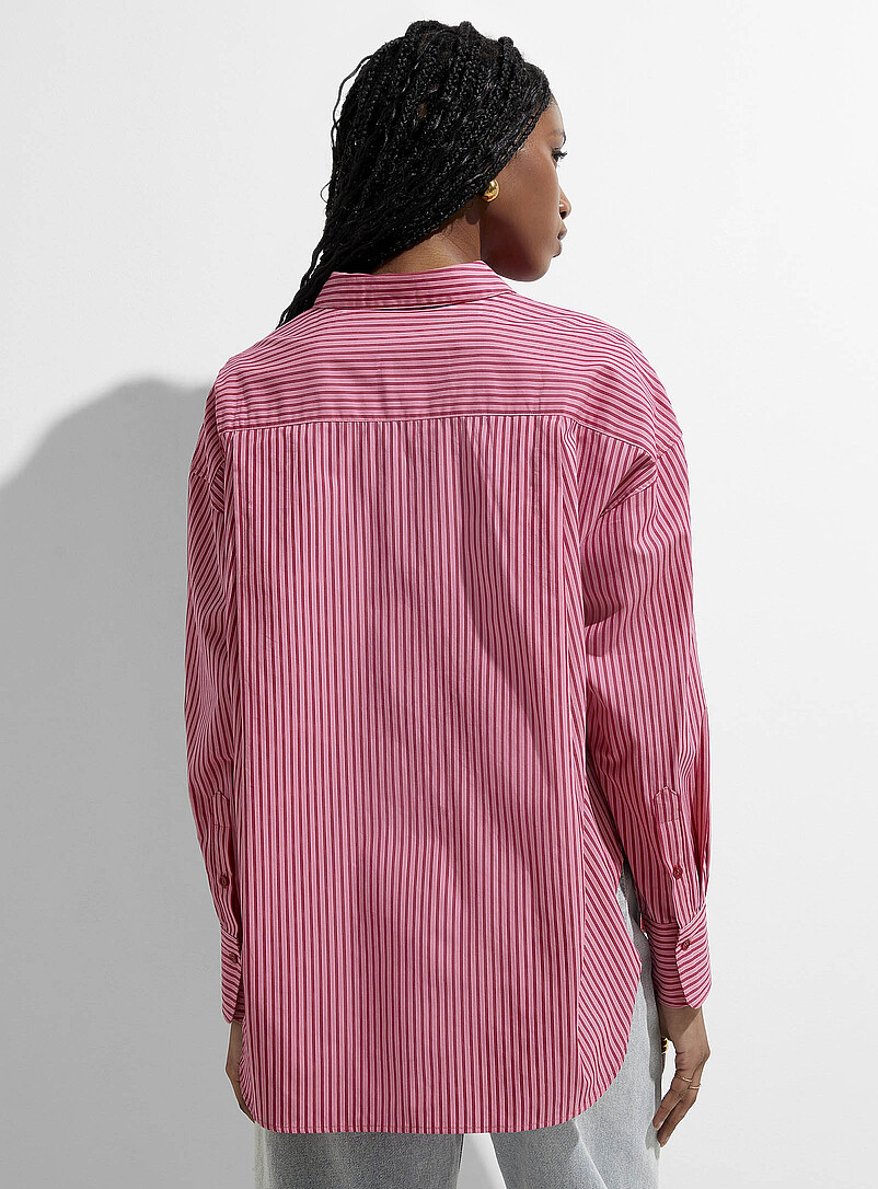 JJXX: La chemise ample poche plaqu&eacute;e Jamie Brun &agrave; motifs pour femme