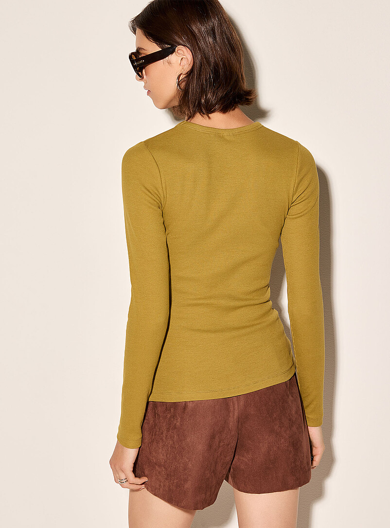 Fitted ribbed long-sleeve T-shirt | JJXX | Women%u2019s Basic T