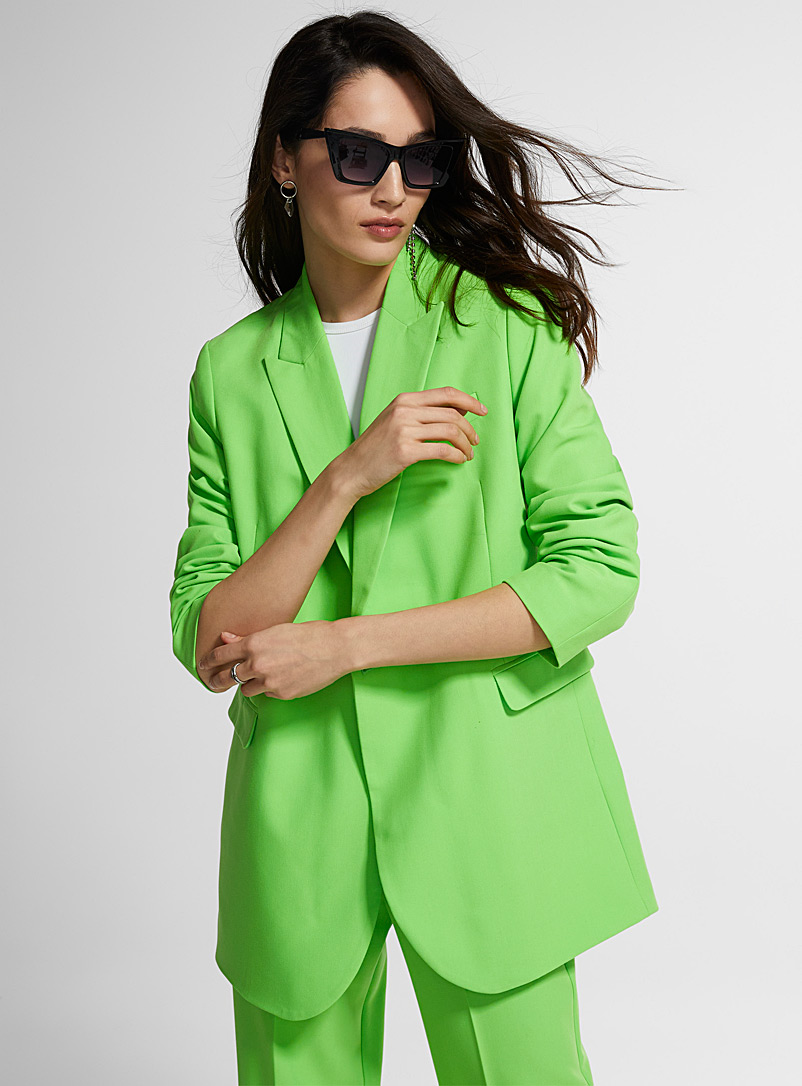 JJXX Lime Green Oversized coloured blazer for women