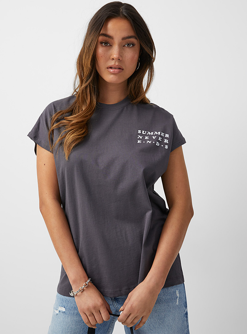 JJXX Grey Californian escapade loose T-shirt for women