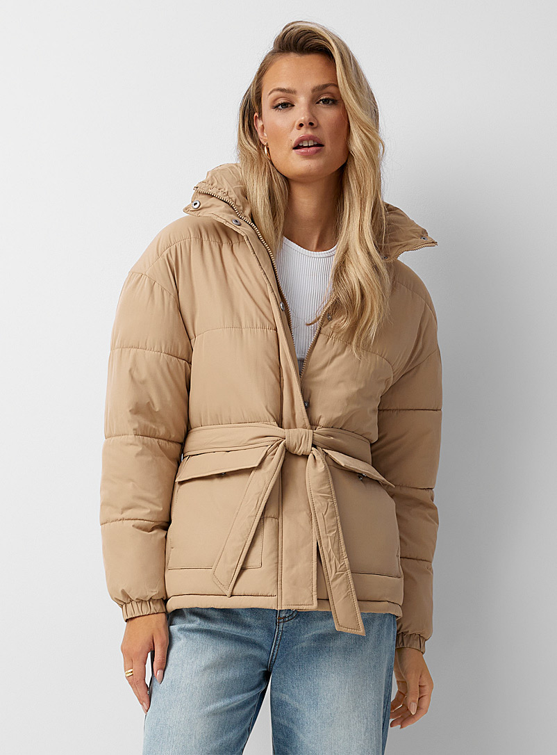 JJXX Sand Loose belted puffer jacket for women