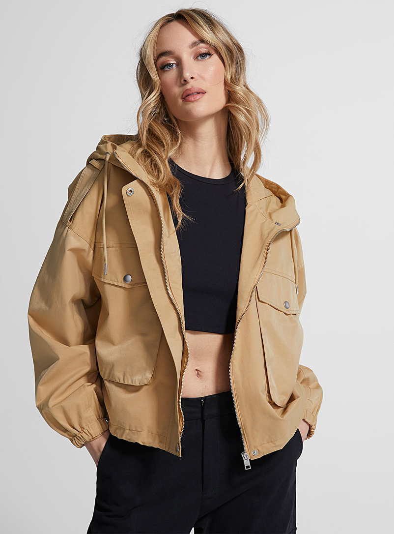 JJXX Sand Hooded utilitarian cropped jacket for women
