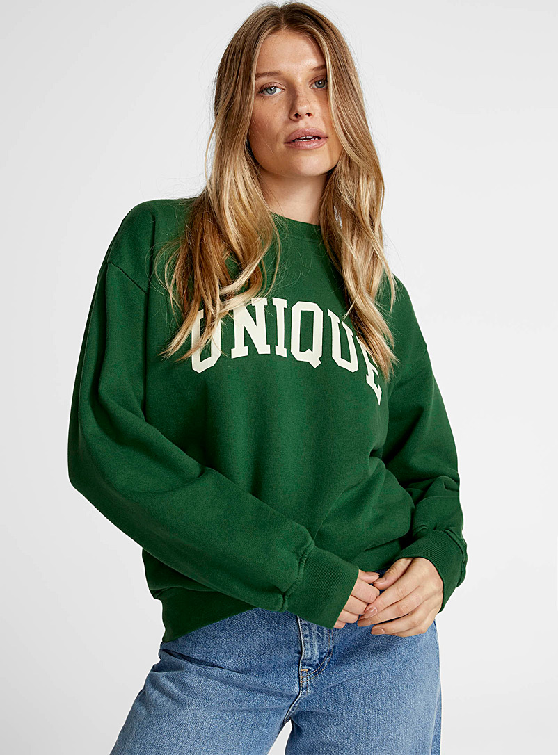 JJXX Green Unique pigmented green sweatshirt for women