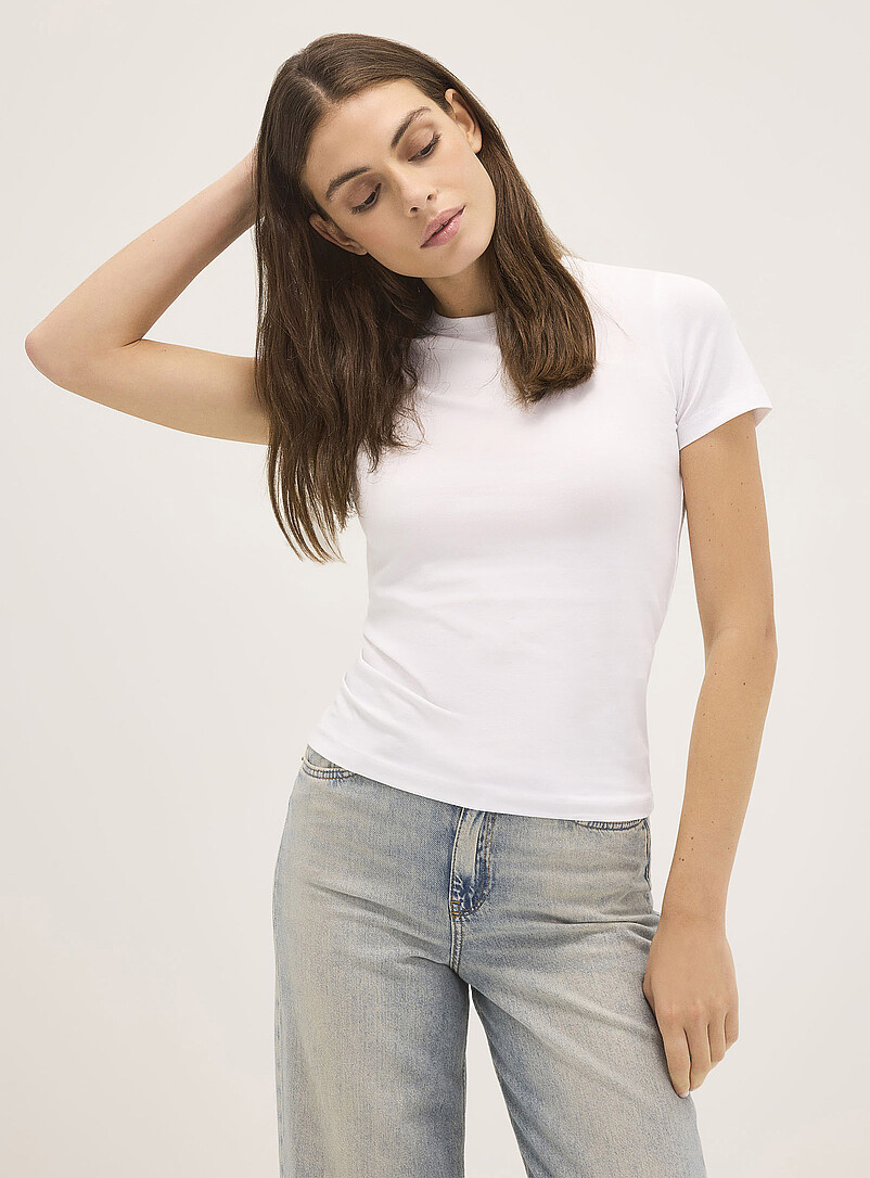 JJXX Taupe Gigi plain T-shirt for women