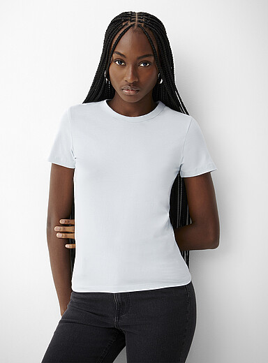 JJXX Slate Blue Gigi plain T-shirt for women