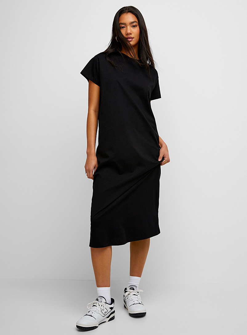 JJXX: La robe t-shirt décontractée Noir pour femme