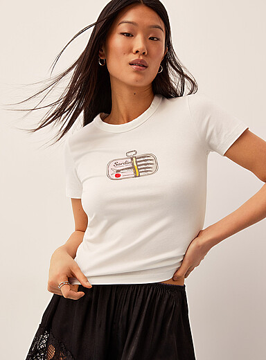 Gigi printed fitted T-shirt